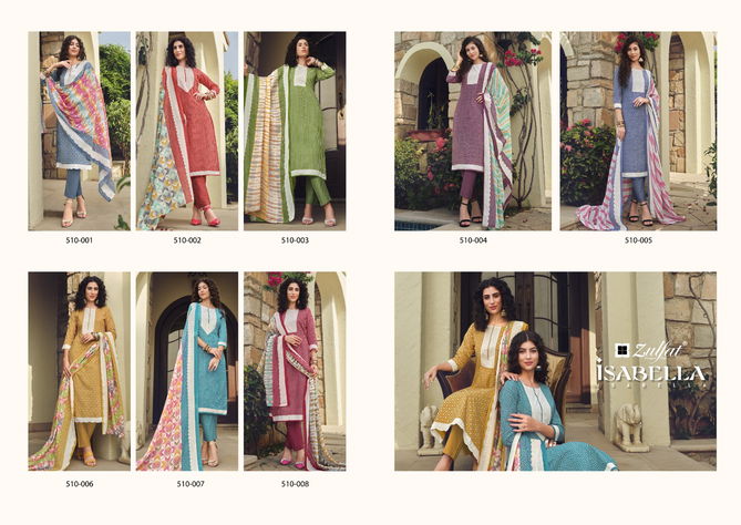 Isabella By Zulfat Printed Cotton Dress Material Catalog
